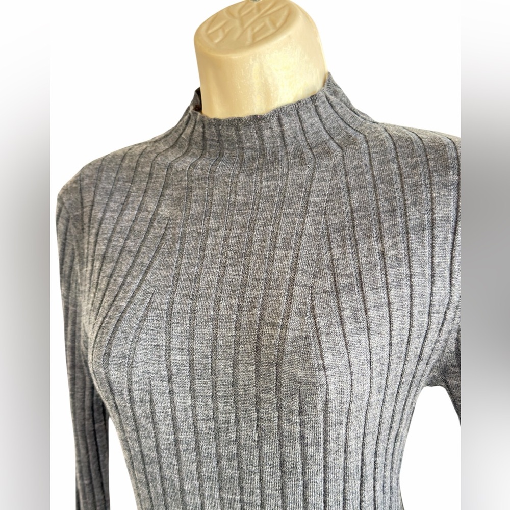 Banana Republic Merino Wool Ribbed Sweater Pullover Mock Neck Size S NEW - Picture 6 of 13